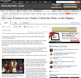The Wall Street Journal Turkish NBA Show